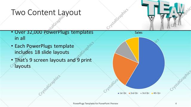 Two Content presentation slide layout
