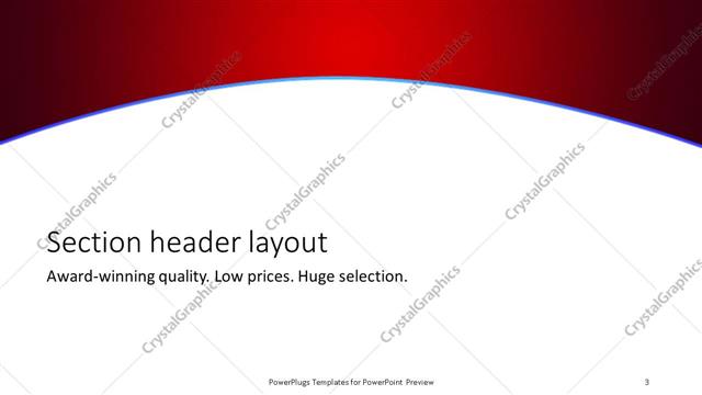 Section Header presentation slide layout