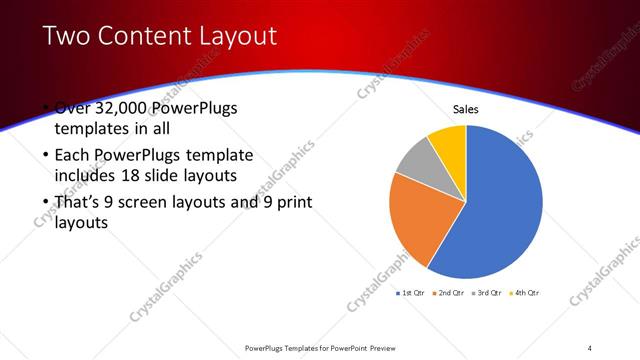 Two Content presentation slide layout
