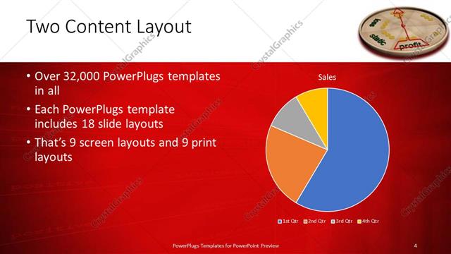 Two Content presentation slide layout