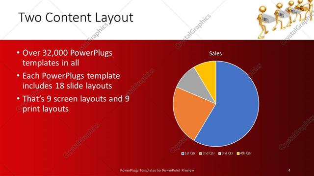 Two Content presentation slide layout