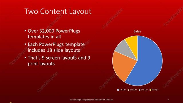 Two Content presentation slide layout