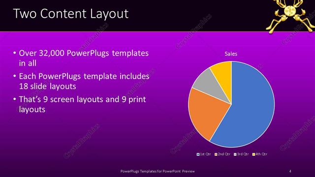 Two Content presentation slide layout