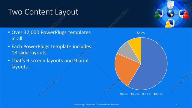 Two Content presentation slide layout