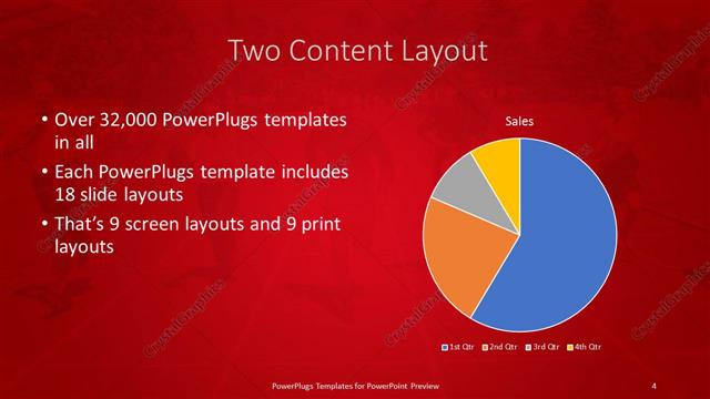 Two Content presentation slide layout