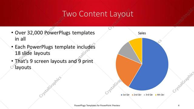 Two Content presentation slide layout