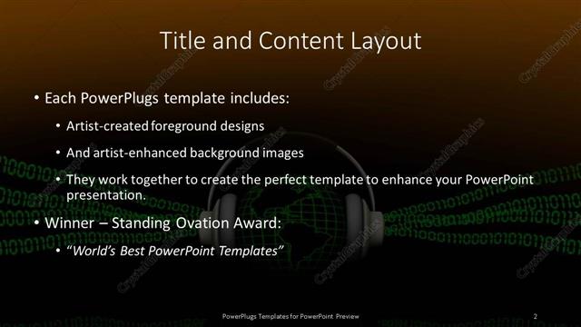 Title and Content presentation slide layout