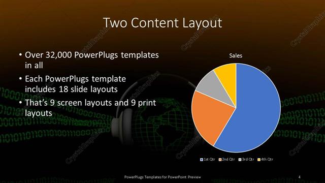 Two Content presentation slide layout