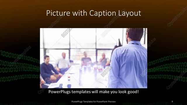 Picture with Caption presentation slide layout