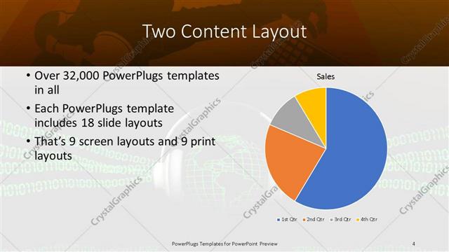 Two Content presentation slide layout