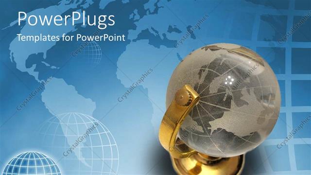  Presentation with black gold - 3D graphics of  a gold and black colored globe