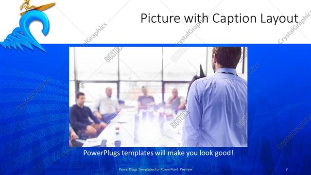 Picture with Caption presentation slide layout
