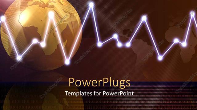  Presentation with graphics - 3D graphics of a gold colored globe and a bright light