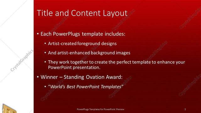 Title and Content presentation slide layout