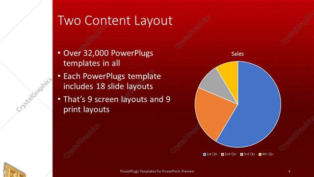 Two Content presentation slide layout