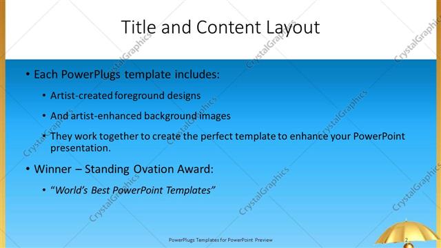 Title and Content presentation slide layout