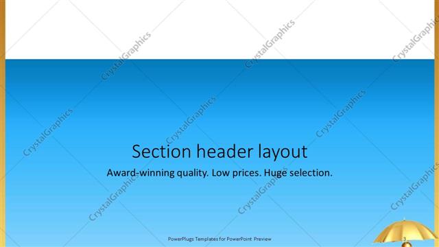 Section Header presentation slide layout