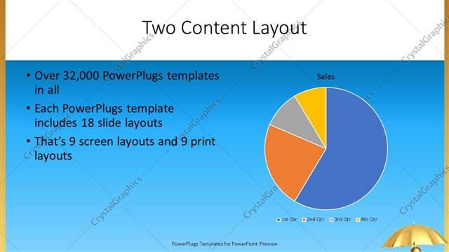 Two Content presentation slide layout