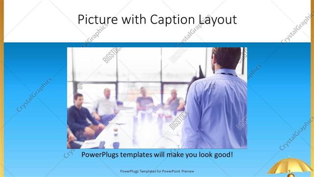 Picture with Caption presentation slide layout