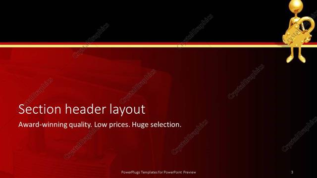 Section Header presentation slide layout