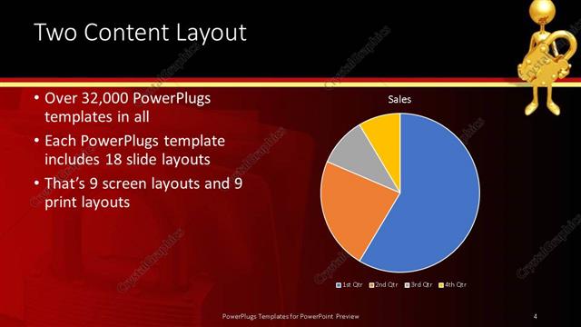 Two Content presentation slide layout