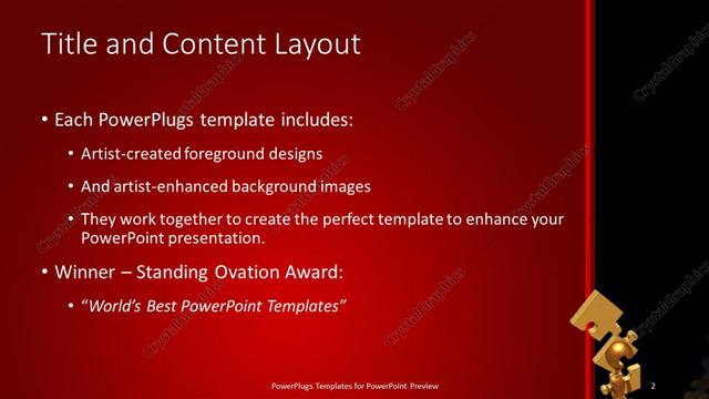 Title and Content presentation slide layout