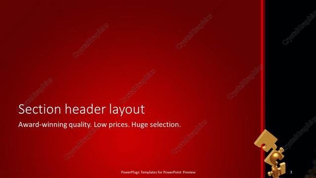 Section Header presentation slide layout