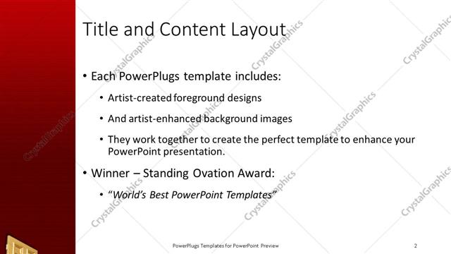 Title and Content presentation slide layout