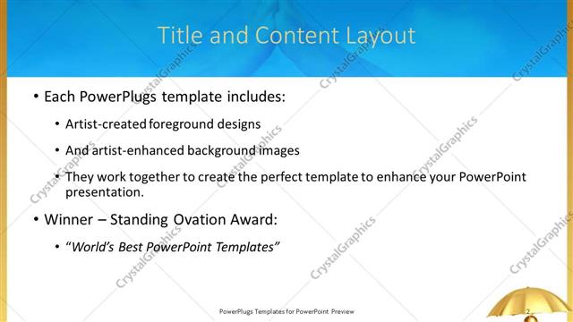 Title and Content presentation slide layout