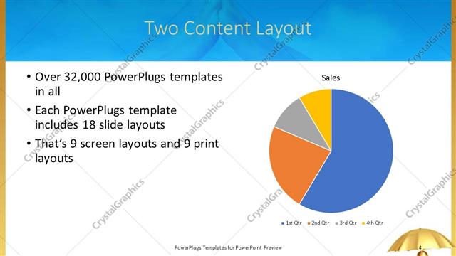 Two Content presentation slide layout