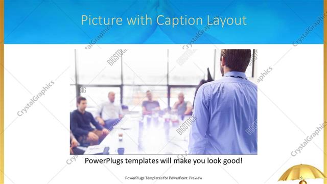 Picture with Caption presentation slide layout