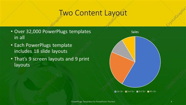 Two Content presentation slide layout