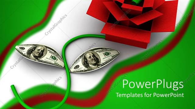  Presentation with graphics - 3D graphics of a green question mark over red open boxes