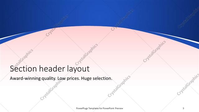 Section Header presentation slide layout