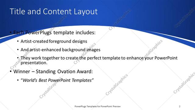 Title and Content presentation slide layout