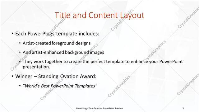 Title and Content presentation slide layout