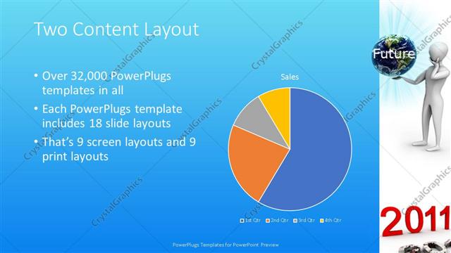 Two Content presentation slide layout