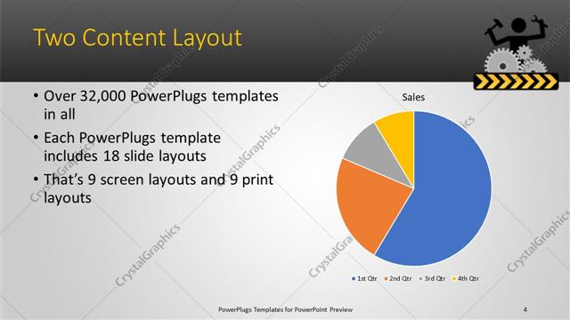 Two Content presentation slide layout