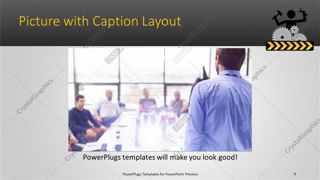 Picture with Caption presentation slide layout