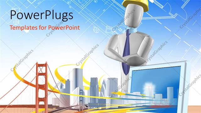  Presentation with project - 3D graphics of a human character resting on a computer?