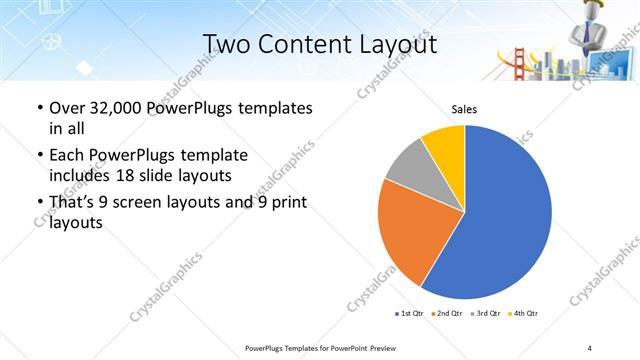 Two Content presentation slide layout