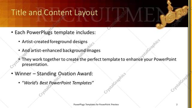 Title and Content presentation slide layout
