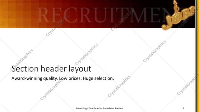 Section Header presentation slide layout