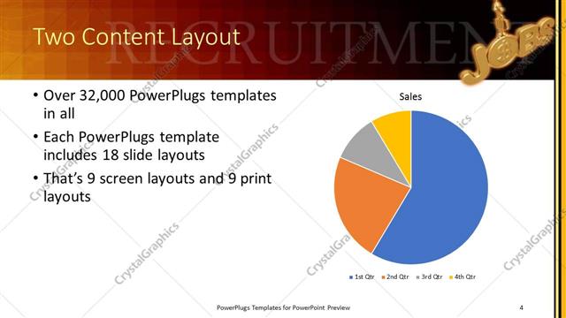 Two Content presentation slide layout