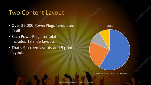 Two Content presentation slide layout