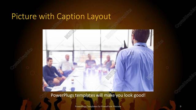 Picture with Caption presentation slide layout
