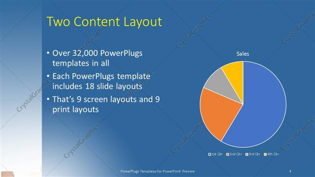 Two Content presentation slide layout