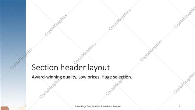 Section Header presentation slide layout
