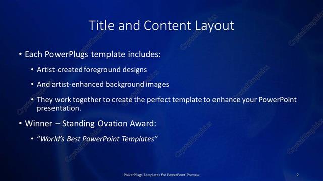 Title and Content presentation slide layout