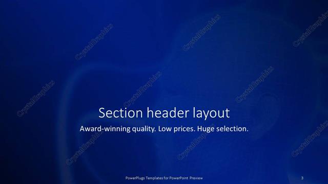 Section Header presentation slide layout
